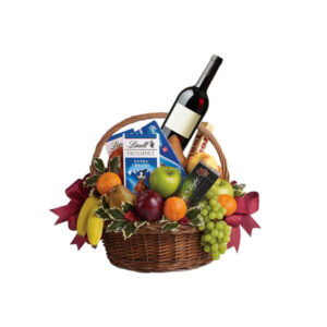 Fruit,Wine N Chocolate Basket